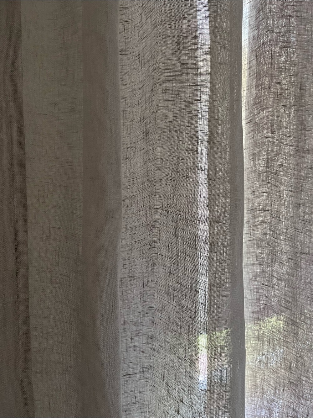POTTERY BARN Pair/Two Belgian Flax Linen Sheer Curtains 108”L x 50”W Each Panel - Picture 7 of 7